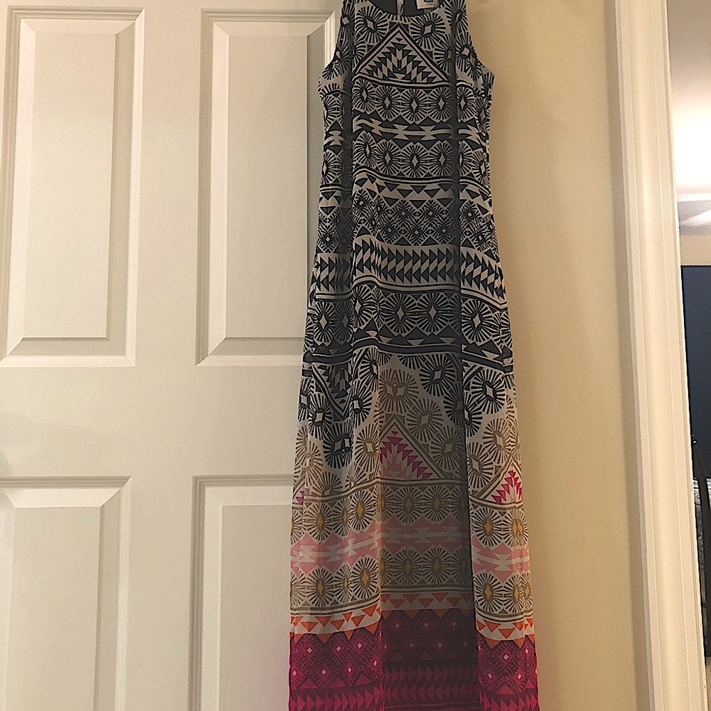 Old Navy Print Maxi Dress-XS
